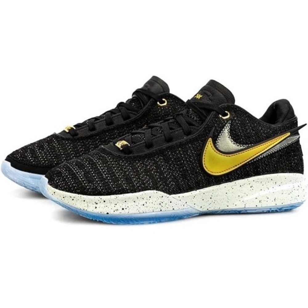 Nike‎ LeBron 20 Fab 5 Men Black Gold US 7.5 DJ5423-003 Basketball Sneaker NEW